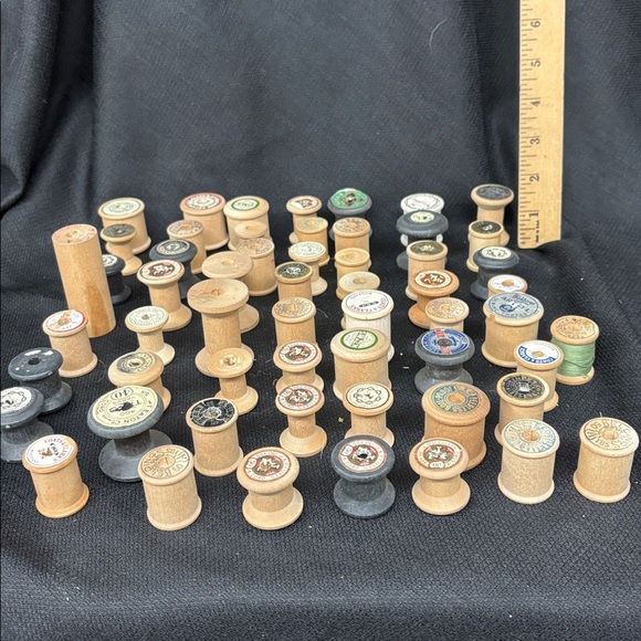 Vintage Wooden Thread Spools Collection - Picture 2 of 4